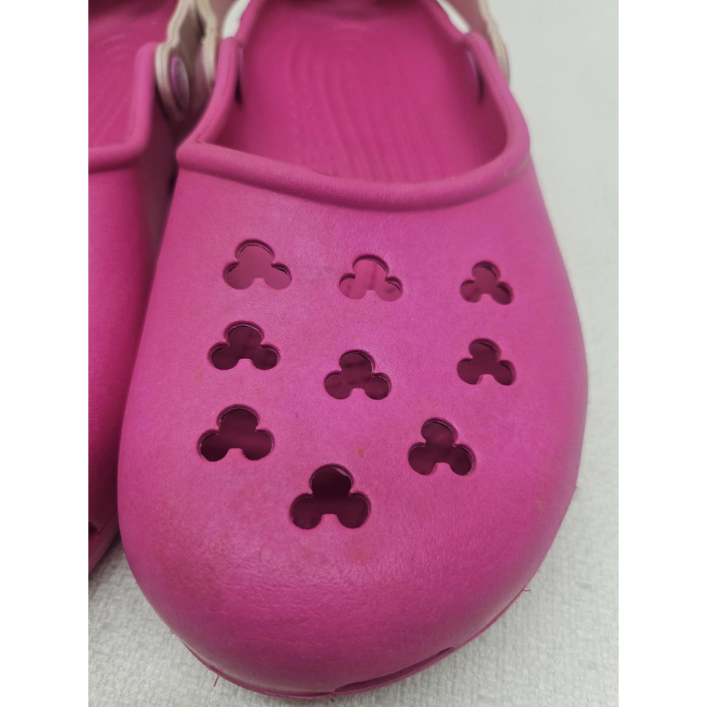 Disney Minnie Mouse Pink Crocs Women's Size 9 Vacation Travel Comfort - Picture 6 of 9